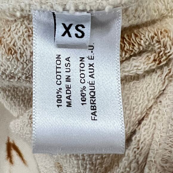 Proenza Schouler White Label Sweatshirt Womens XS Ecru Brown Tie Dye Chic USA - Picture 12 of 14